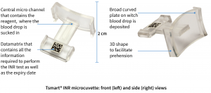 LabPad® coagulometer and its single-use microcuvettes